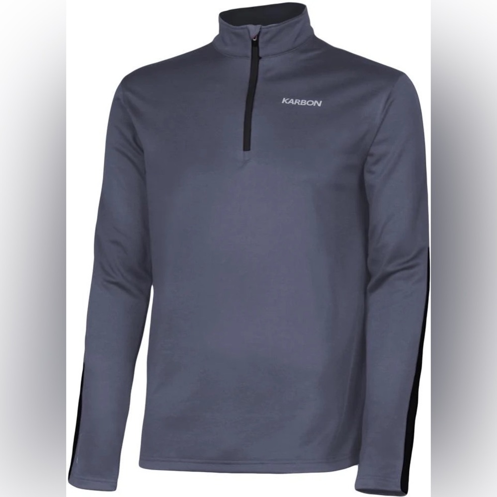 Karbon Chronus Gray Zip Fleece men’s pullover Sweatshirt